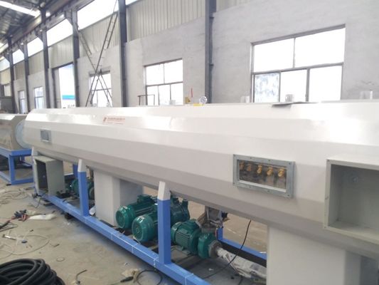 16-630mm PE HDPE LDPE PVC สายการผลิตท่อพลาสติกด้วย 38Cr โมอาเอสครูและท่อ