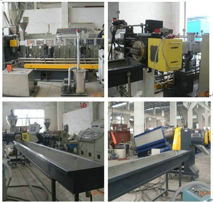 ราคาดี เม็ดพลาสติก PET เม็ดสกรูคู่ Extruder, เกล็ดขวด PET เครื่องจักรเม็ด ออนไลน์
