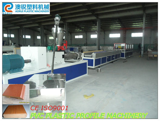 PVC WPC PP PE ไม้คอมโพสิตพลาสติกโพรไฟล์สายการผลิตทำให้เครื่องจักร Extruder เสียงรบกวนต่ำ